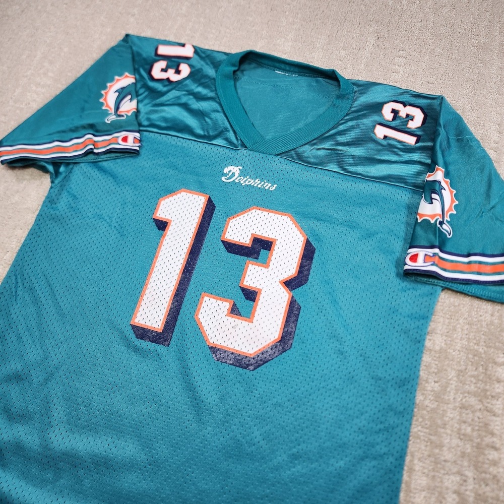 Dan Marino Miami Dolphins Vintage 90s Champion Jersey Aqua Youth XL NFL